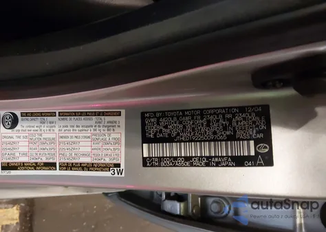 2005 Lexus Is 300 Sport Cross из США, поврежденный, VIN JTHED192250097065